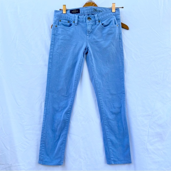 J.CREW | TOOTHPICK ANKLE CROPPED JEANS IN PERIWINKLE SIZE 26 - Picture 2 of 4